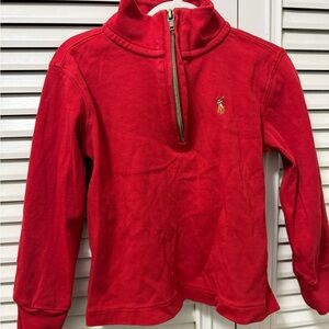 Polo by Ralph Lauren Kids Red Quarter-Zip Sweatshirt